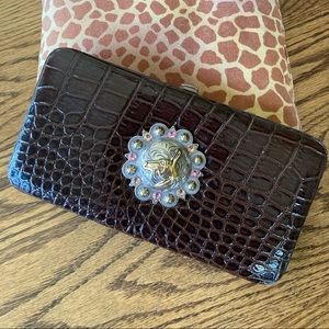 Western brown flat wallet